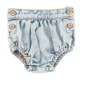 NEW Piupiuchick denim bloomers acid wash elastic waist pullon shorts 18 mos